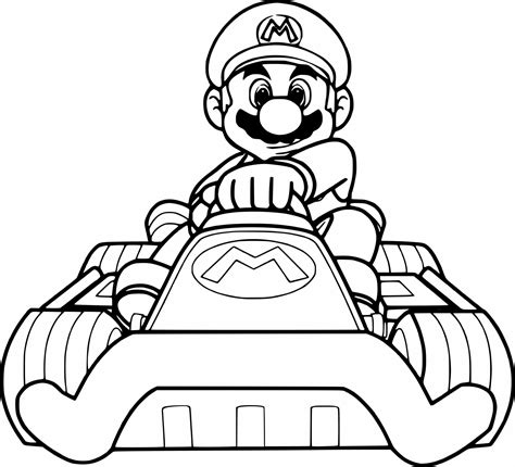 <strong>Mario</strong> In His Thoughts. . Mario kart coloring